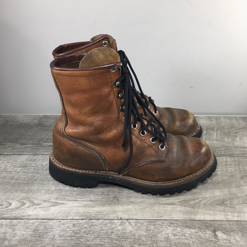 Vintage Red Wing Irish Setter 899 Mens Lug Hiking Backpacking Hiker Boots Size 7